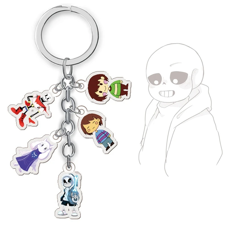 Игра Undertale брелок акриловый мультяшный рисунок автомобильный брелок держатель брелок лучший друг Выпускной подарок на Рождество