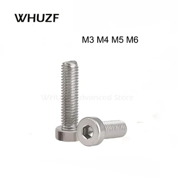 

M3 M4 M5 M6 304 A2-70 Stainless Steel Din7984 Hex Hexagon Socket Thin Low Short Profile Head Allen Cap Screw Bolt L=4-40mm