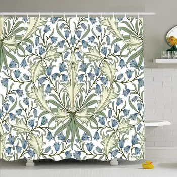 

Shower Curtain Set with Hooks 72x72 French Floral Pattern Your Fashionable Chiffon Design Modern Flowers Technology Textures