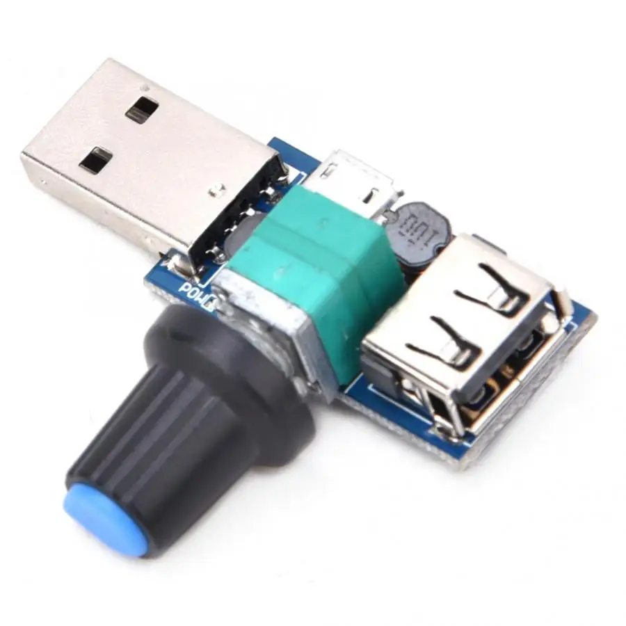 2 шт. USB контроллер скорости вентилятора DC4~ 12 В 5 Вт регулятор скорости вентилятора для офиса дома для общего 5 в USB вентилятор