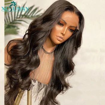 

360 Lace Frontal Wig 180 Density High Ponytail Pre Plucked Wavy 13x6 Lace Front Human Hair Wigs Remy Brazilian For Women xcsunny