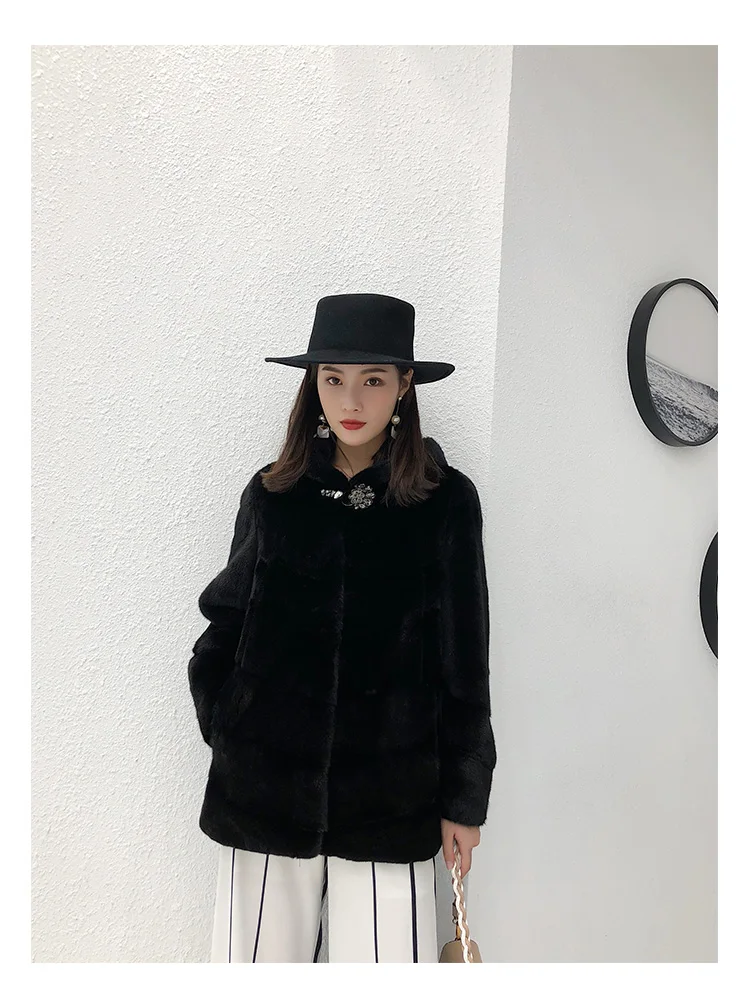 short coat short jacket real natural mink coat women winter coat real mink fur coat