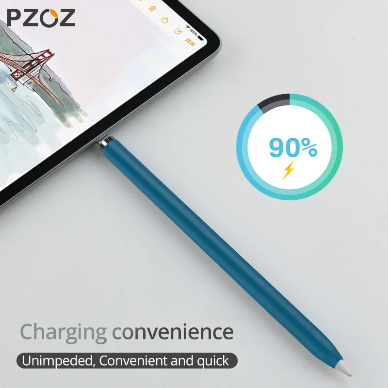 Чехол PZOZ для Apple pencil 1 2 Универсальный Цветной чехол IPad Pencil нескользящий