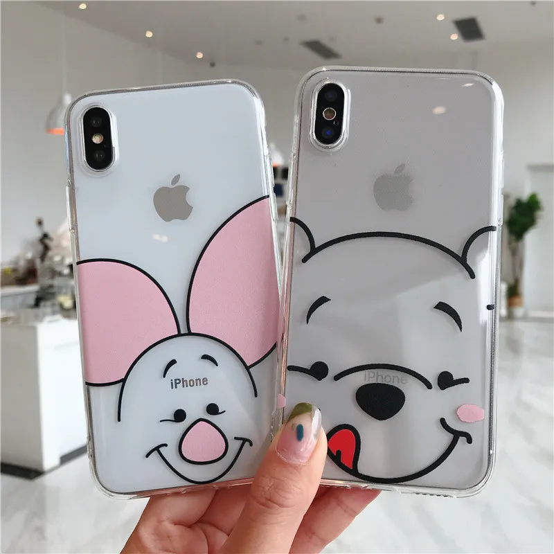 Cartoon Cute Coque Soft TPU Cases For iPhone XR X XS Max 5 5S S SE 4 4S 8 7 5C 6 6S Plus 11 Pro Case Fundas Cover |