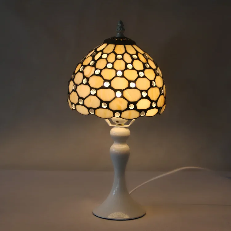 Best Price Tiffany Table Lamp E27 Baroque Bedroom Bedside Lamp Creative Fashion Retro Table Lamp