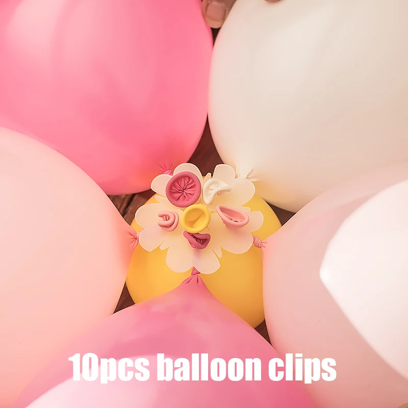 10pcs Balloon Clips 1 Набор, высота, шар, колонна, набор, подставка, день рождения, вечеринка, украшения для взрослых, свадьба, Рождество, украшения для дома - Цвет: 10pcs Balloon Clips