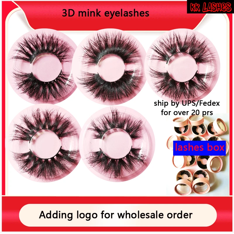 

KK lashes 3D Mink Lashes flurffy False Eyelashes Winged Natural Long Makeup Eyelash Extensions 3d Mink Eyelashes wholesale