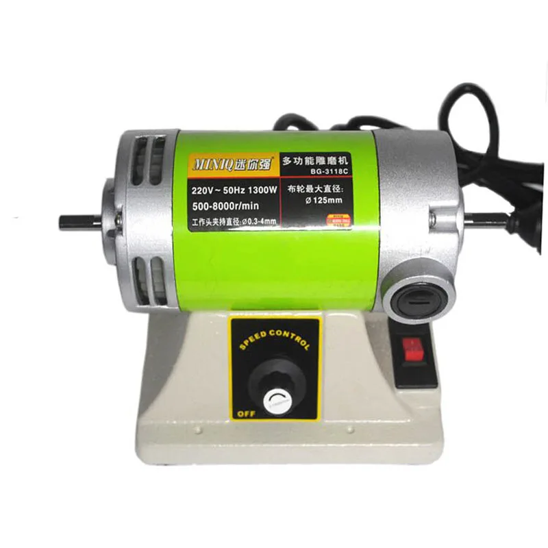 Настольный тканевый шлифовальный станок 1300 Вт Регулируемая скорость двойная головка тканевая турбина