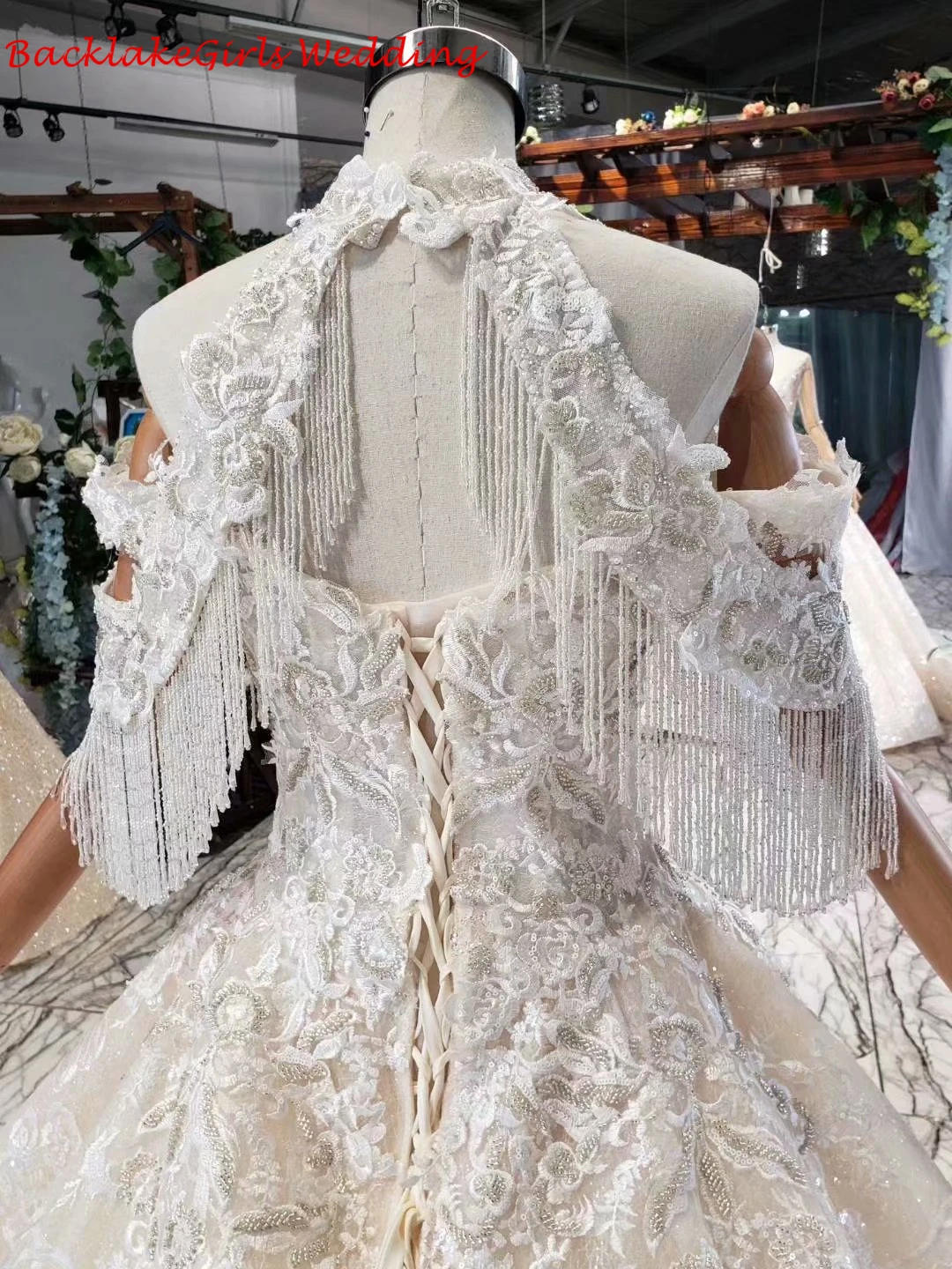 Бисероплетенный Кружевной Тюль Boho свадебный наряд осенний соборный свадебный наряд свадебные платья в богемном стиле халат De Mariage