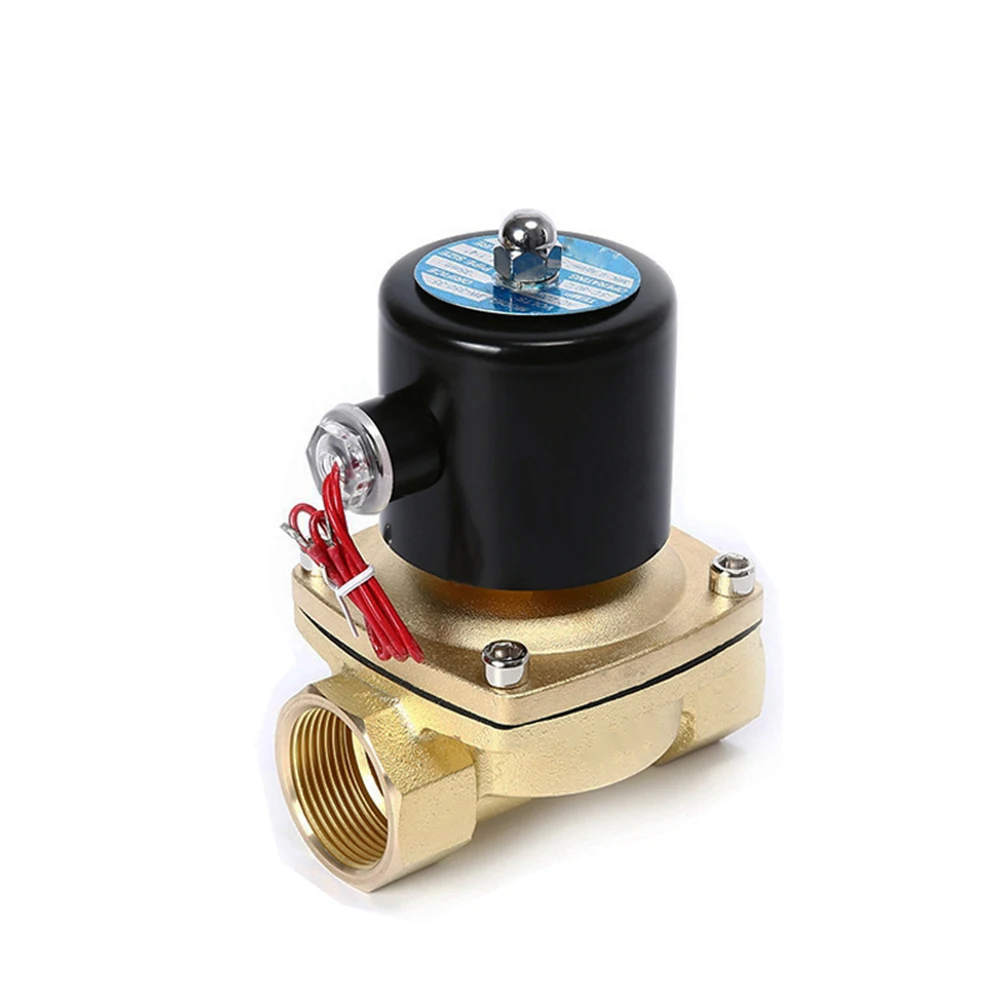 

DN15 1/2"Solenoid Valve 12V 24V 220V Copper Valve Body Copper Coil Oil Pneumatic Water Oil Helium Valve For Water Oil Helium Gas