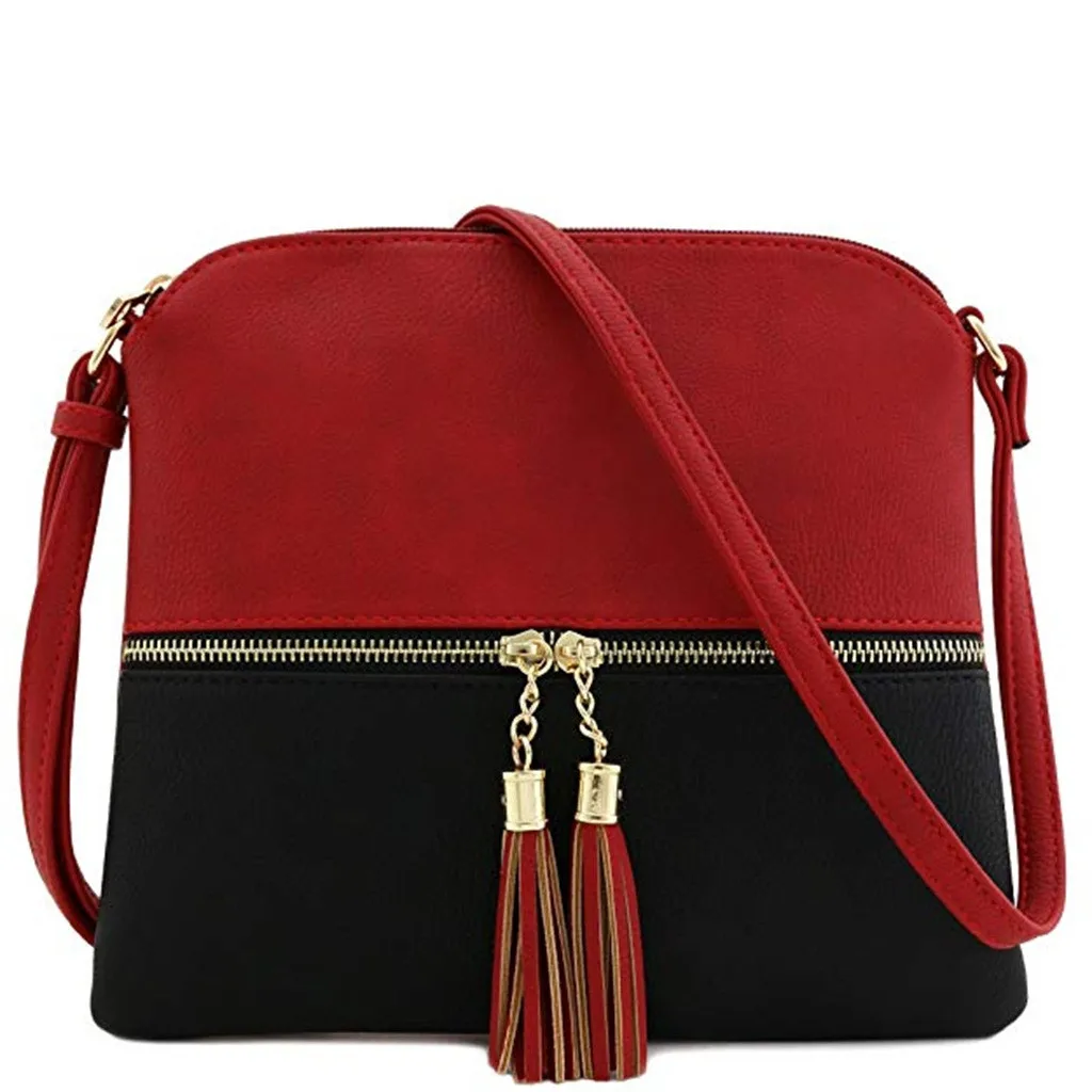 Женская кожаная сумка мессенджер Bolsa Feminina женская через плечо с бахромой 2019