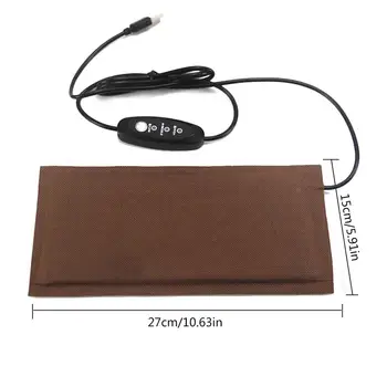 

Reptile Heating Pad Temperature Control Pet Warmth Piece Lizard Hamster Anti-Smashing Urine Scratching Care Blanket USB Charging