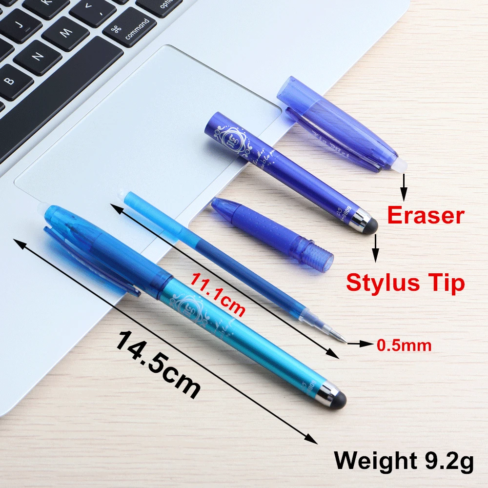 1pcs Capacitive Ballpoint pen with Erasable and Touch Screen Stylus for student or office