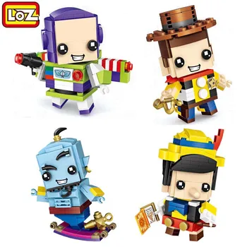 

Loz Brickheadz Building Blocks Anime Figures Blocks Model Cute Doll MOC Bricks DIY Educational Toys for Children Gifts
