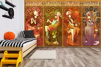 

[Self-Adhesive] 3D Pokemon 61019133 Japan Anime Wall Paper mural Wall Print Decal Wall Murals