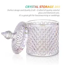 Европейский стиль, прозрачные стеклянные банки для конфет, коробки для хранения закусок, держатель для еды, чехол, контейнер, органайзер, украшение для дома(разноцветный