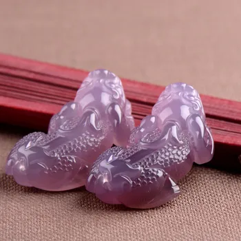 

Purple Lucky God Beast Pendant Men's and Women's Purple Sweater Chain Necklace Pendant couple pendant