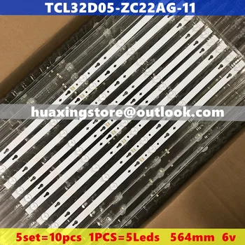 

5set=10pcs 564MM 6v LED backlight Strip 5 lamp for MI 32" TV LCD L32M5-AZ TCL32D05-ZC22AG-11 LVW320CSDX