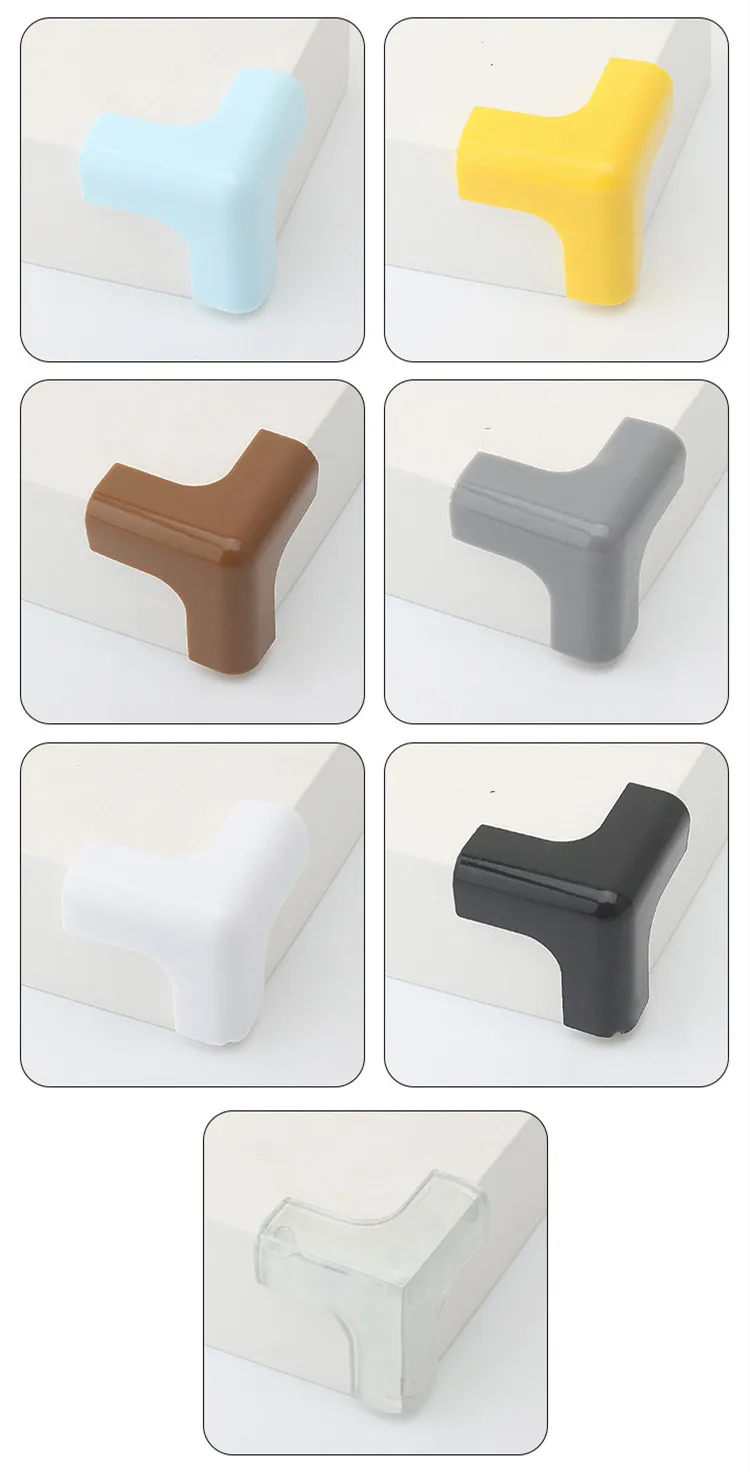 4 Pcs Baby Safety Anti-collision corner T Shape Candy Colors Dining Table Bed Protector Cover Waterproof Children Furniture