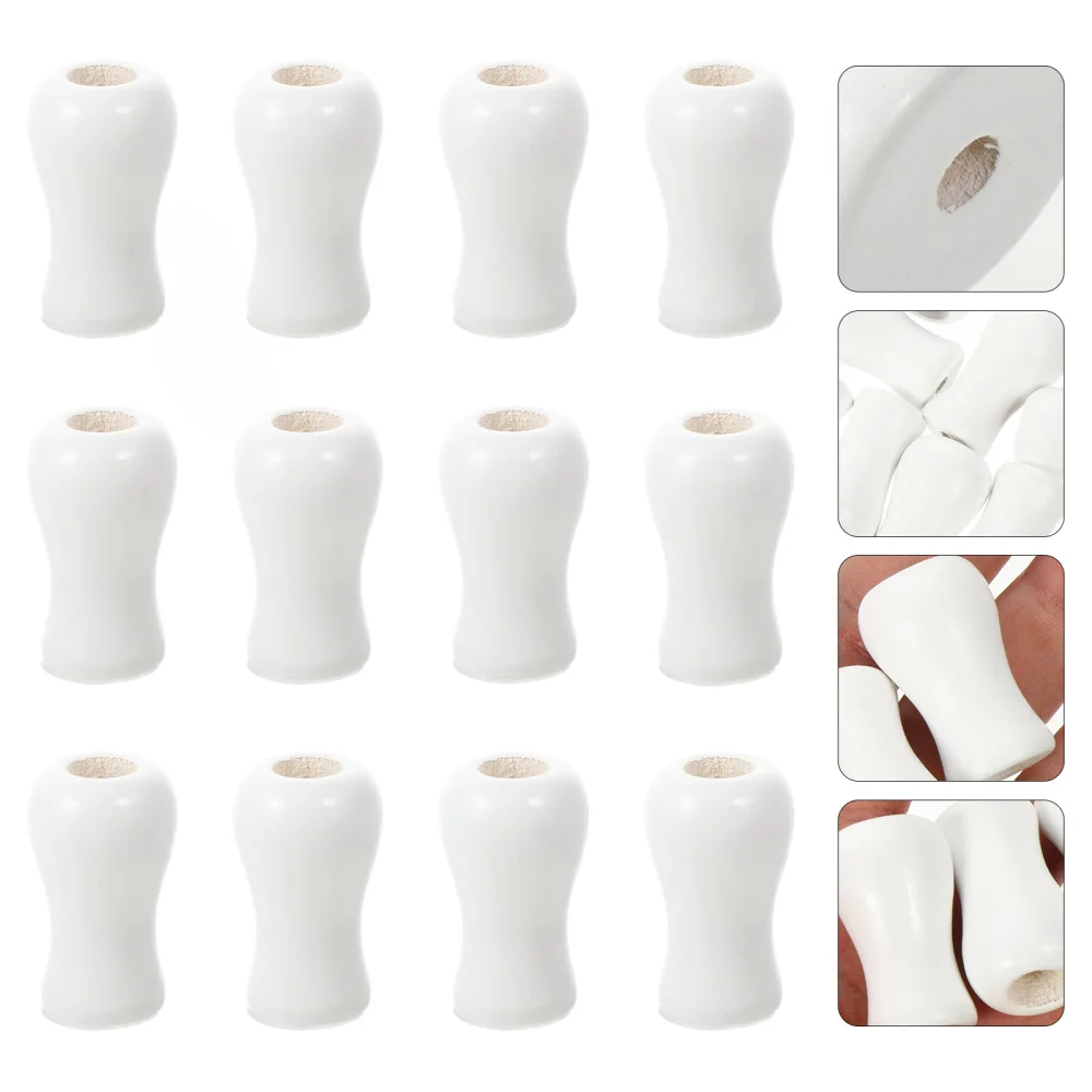 12pcs Window Blind Wood Cord Knobs Cord Pulls Cord Drapery Ends for