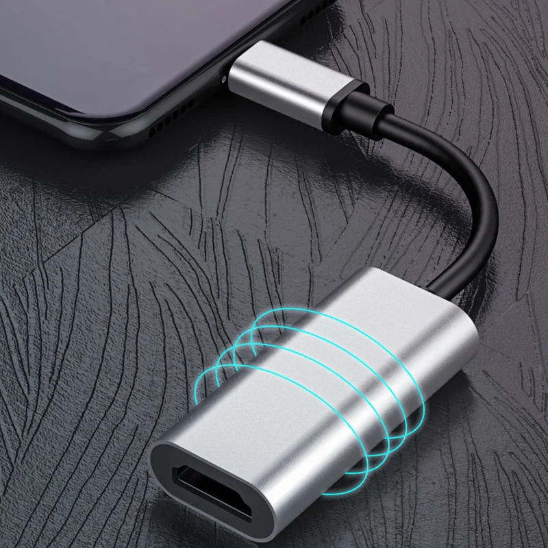 4K Ultra Hd Usb 3,1 Usb-C type C к Hdmi-A f-адаптер Hdtv Ключ адаптер кабель конвертер для Macbook для Lumia950Xl серебро