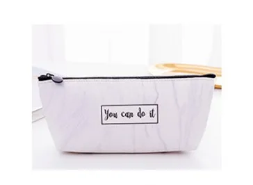 1 Pcs Hot Sale Pencil Case for Girls Boys Marble Pattern PU Leather Pencil Bags Stationery Office School Students Stationery - Цвет: 3