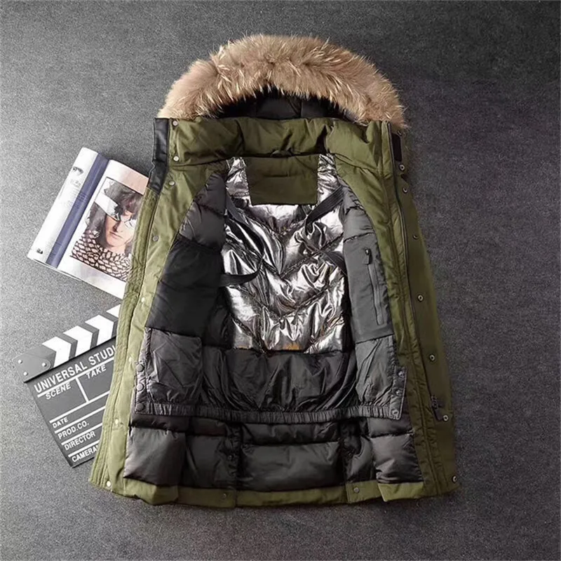 

2019 Men's Thick Warm Winter Soft Coats Male Jacket Fine long Multi-pocket Coat Military Jackets Large Size Men Parkas