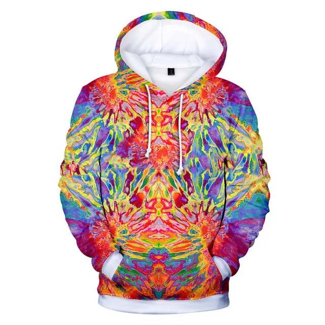 3 To 14 kids hoodies 3D Tie Dye Flashbacks hoodie sweatshirt boys girls Colorful Psychedelic Jacket coat children clothes 5
