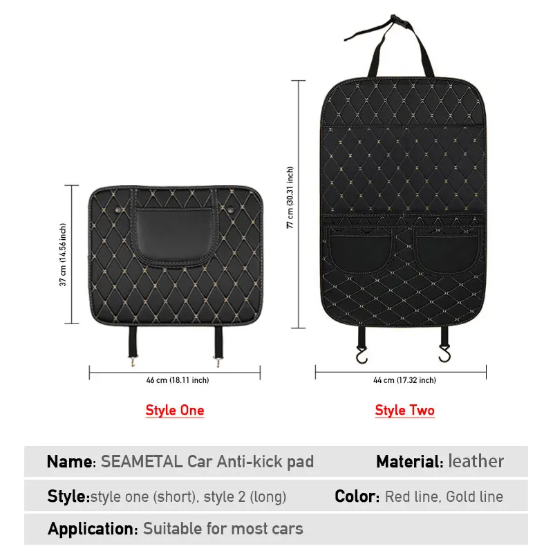New PU Leather Anti Kick Pad for Car Seat Back Protector Waterproof Anti Dirt Dust-Proof Chair Cover for Children Kids car seat protector