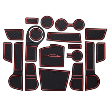 

Gate Slot Mat for Kia Rio 4 X-Line Rio 2017-2018 Interior Door Pad/Cup Non-Slip Mats 18Pcs