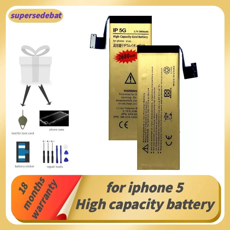 

Supersedebat for Iphone 5 Battery Bateria for Iphone 5 Battery for Apple Aifeng 5/g Accumulator By Mobile Phone Batterie Lithium