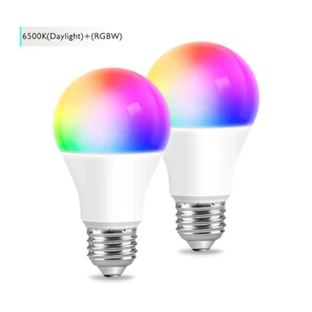 

LED RGB WIFI Bulb E27 B22 E26 10W Smart Bulb Alexa voice LED Bulb Light Smart Home Color Lighting Dimming RGB + W WiFi Bulb A60