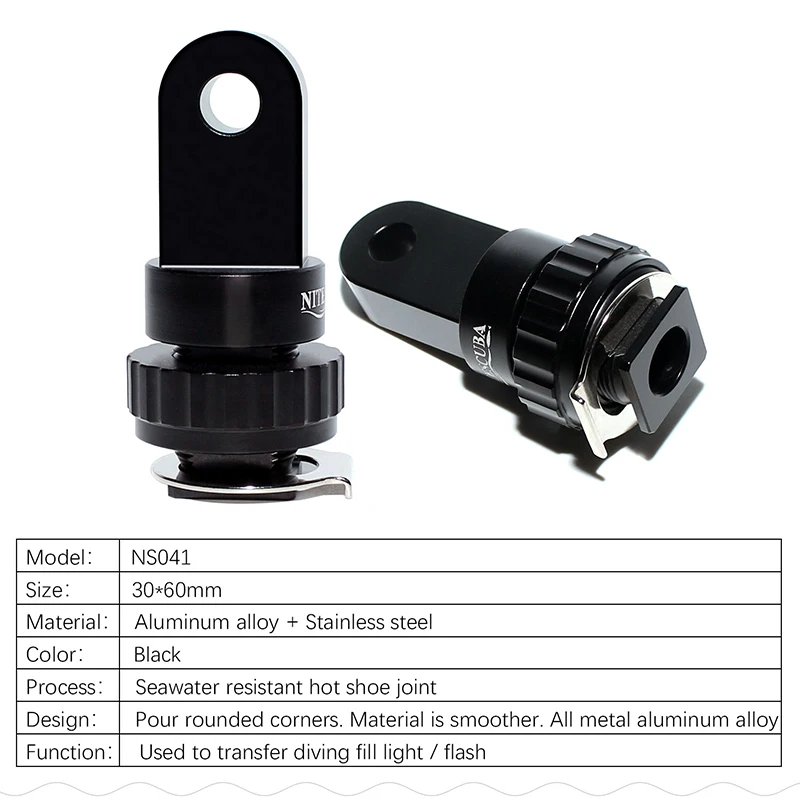 Underwater Video Light Stabilizer for Camera Flash Hot Shoe Mount