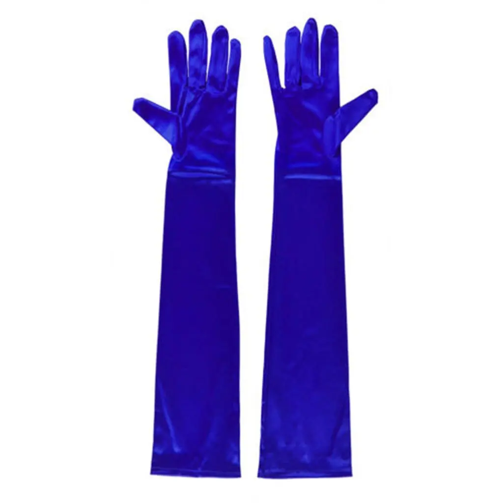 Women\'s Classic Adult Size Long Party Bridal Dance Opera Length Satin Gloves 2022