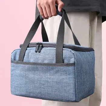 

Portable Thermal Heat Insulated Meal Bento Lunch Bag Picnic Cooler Pouch Handbag Women Convenient Lunch Box Tote Food Bags 2020