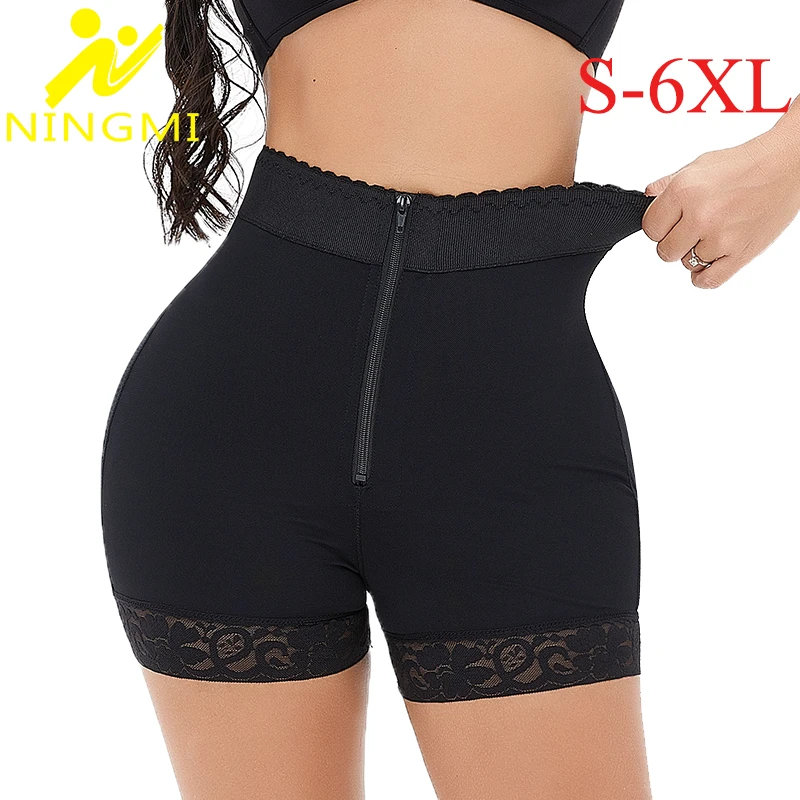 NINGMI Women Shaper Panties Butt Lifter Control Panties High Waist Push Up Seamless Panty Plus Size Body Shapewear Underwear spanx shorts