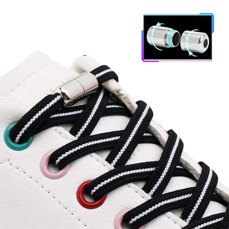No Tie Shoe Laces Flat Shoelaces For Sneakers Elastic Laces Without