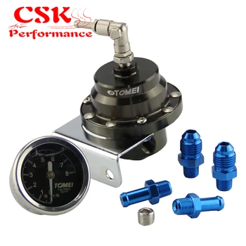 

New Good Aluminum Adjustable Fuel Pressure Regulator Type L With Gauge Type L