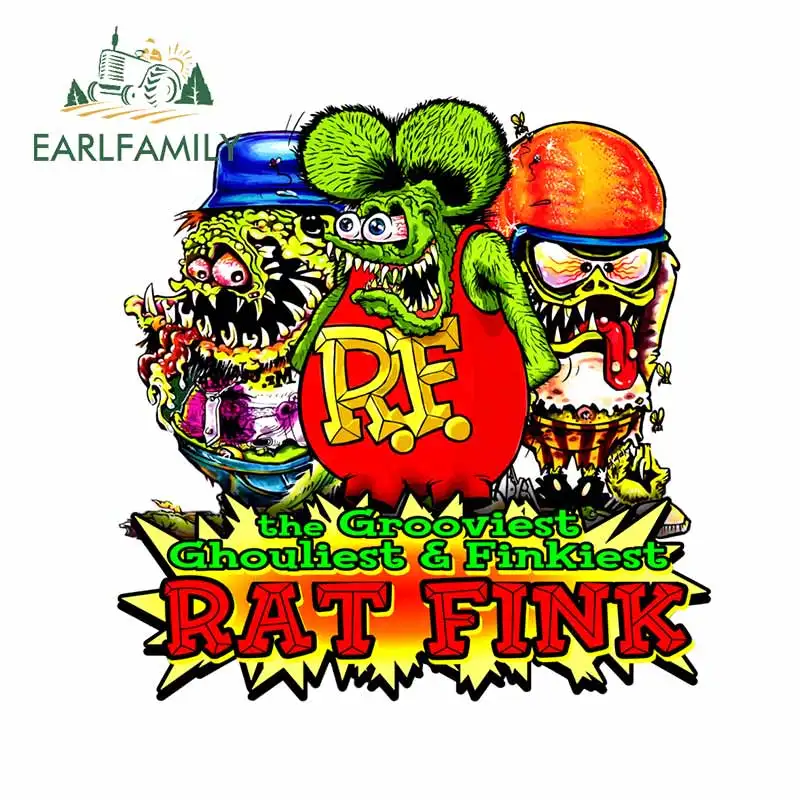 EARLFAMILY 13 см x Автомобильная наклейка Крыса Fink Модифицированная s DIY устойчивая к
