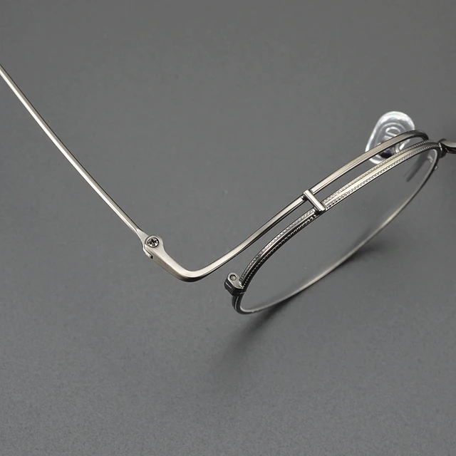 Kézzel Készített Retro Kerek Szemüvegek Keret Férfiak Arany Huzal Tiszta Titán Ötvözet Keretek Férfi Myopia Női Szemüveg Japán Designer Modellek - Image 5