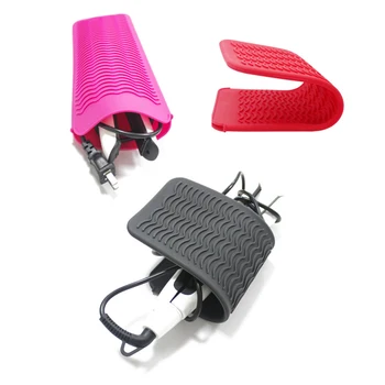 

Silicone Heat Resistant Travel Mat Pouch for Curling Iron Hair Straightener Multi-function Non-slip Flat Iron Hair Styling Tool
