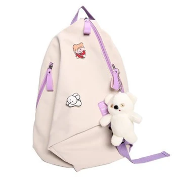 

School Bag Female Korean Version of Harajuku University Birthday Department Wild Backpack High School Simple Backpack