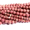 Veemake Natural Red Pink Thulite Round Loose Gemstone Necklaces Bracelets Earrings Women's Beads For Jewelry Making 07033 2