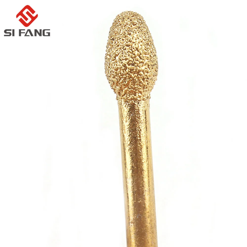 20 stücke 1/4 "Dia Gelötete Gerade Diamant Router Bit 6*8mm diamant schleifen kopf verwendung für Marmor granit Rand Profiling/Schneiden – Detail 15