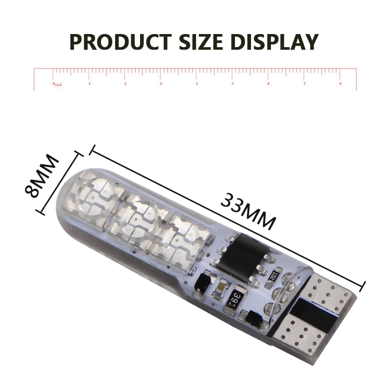2 шт. RGB T10 W5W светодиодный 194 168 5050 SMD автомобильный купольный свет для чтения