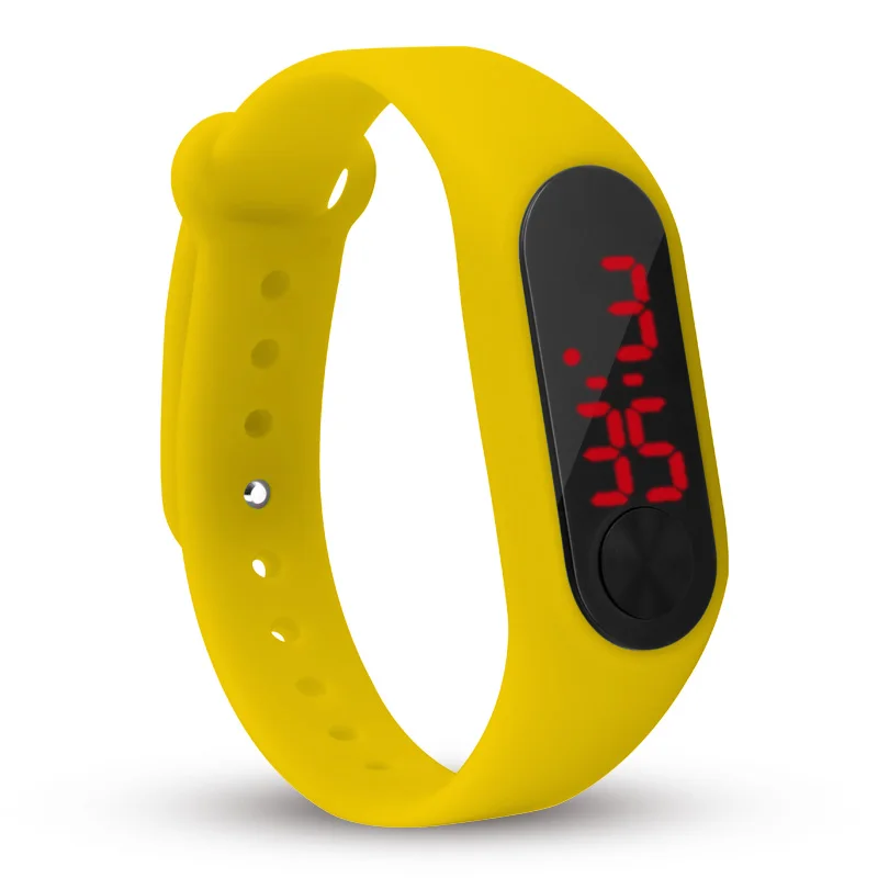 Детские наручные часы светодиодный цифровые наручные часы браслет Дети Спорт на открытом воздухе часы для мальчиков девочек электронные Дата спортивные часы - Цвет: yellow