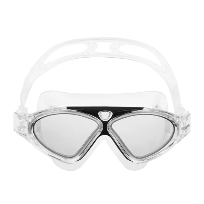 big frame Swimming goggles Anti-fog Waterproof swim glasses with Earplug Pool cap for Men Women Adult Sports Diving Eyewear
