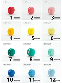 

6pcs Artificial Decoration Macrons fake macrons made from clay 3.3cm multi-color cake decorating for showcase photography