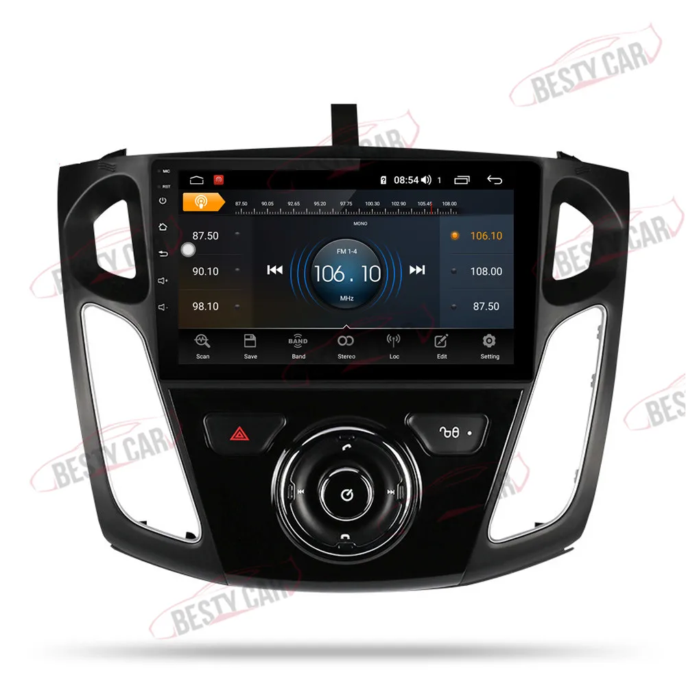 " ips Android 9,0 автомобильный мультимедийный плеер стерео радио для Ford Focus 3 Mk 3 2010 2012 15 16 17 18 19 gps навигация DSP BT