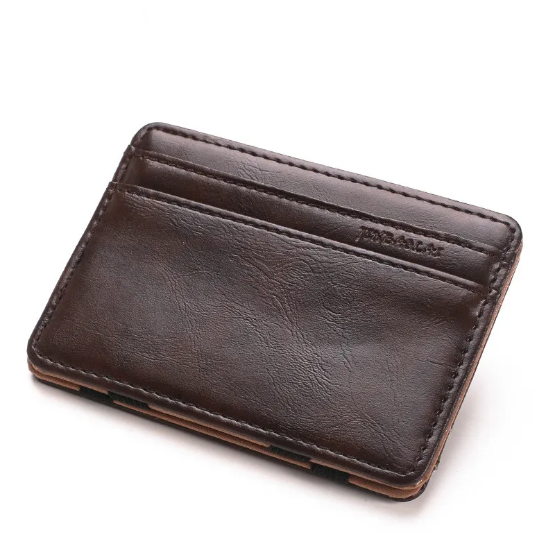 

Card Holder Vintage Style High Quality PU Leather Magic Wallets Mini Card Holder Magic Wallet Slim Cardholder Card Case